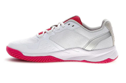 Женские Кроссовки теннисные Lotto Mirage 600 III ALR - полностью белый/серебристый металл/гламурный розовый