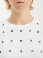 Женская Футболка Sync White Eyelet Detail Baby
