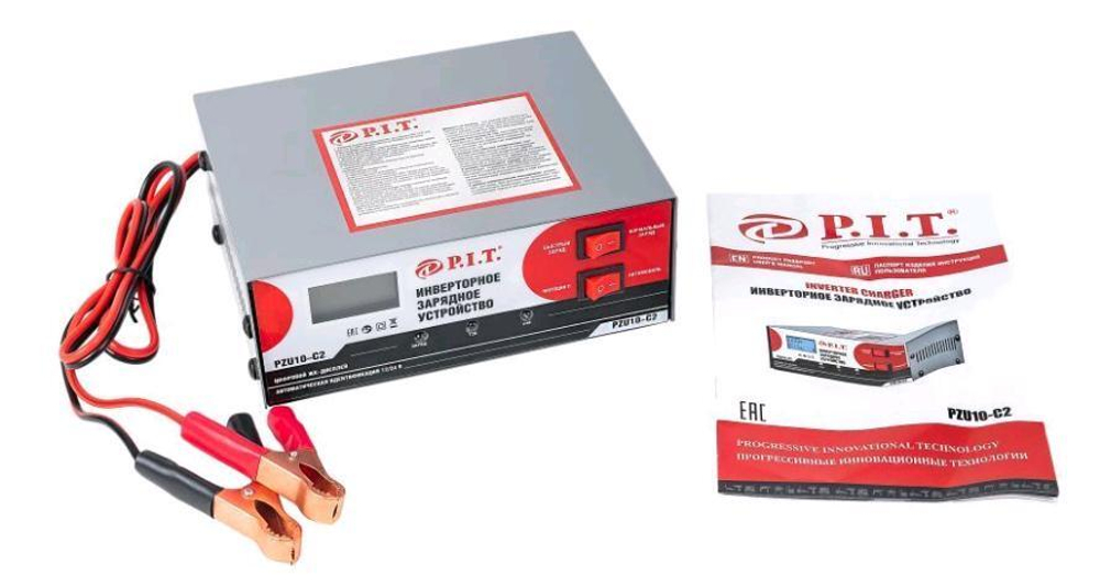 Зарядное устройство инверторное PZU10-C2 Мастер (180Вт,230В-50 Гц,12/24 В,6-100Ач,цифр. дисп.)P.I.T