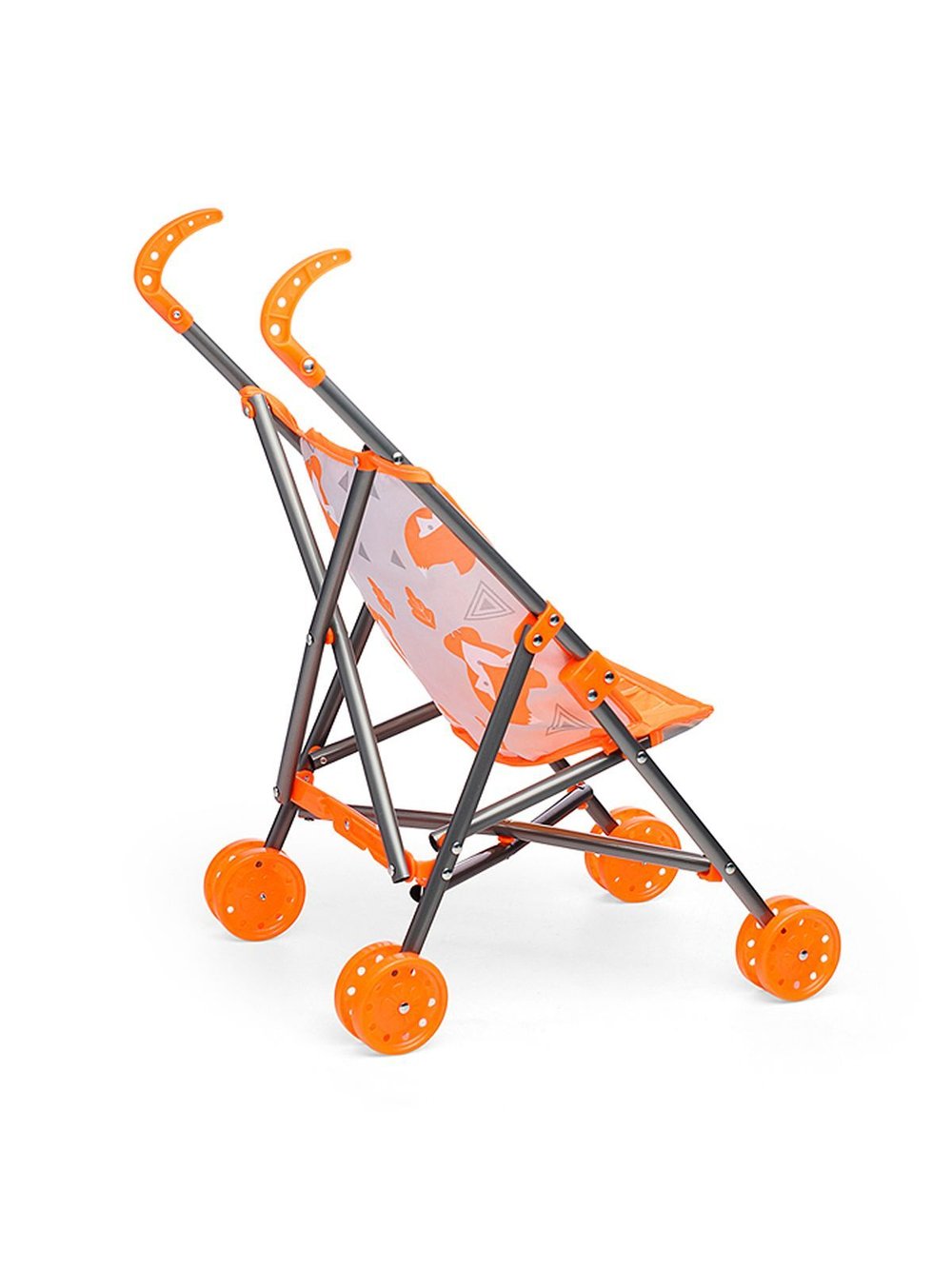 Коляска кукольная складная, трость, оранжевая (CS7917S)