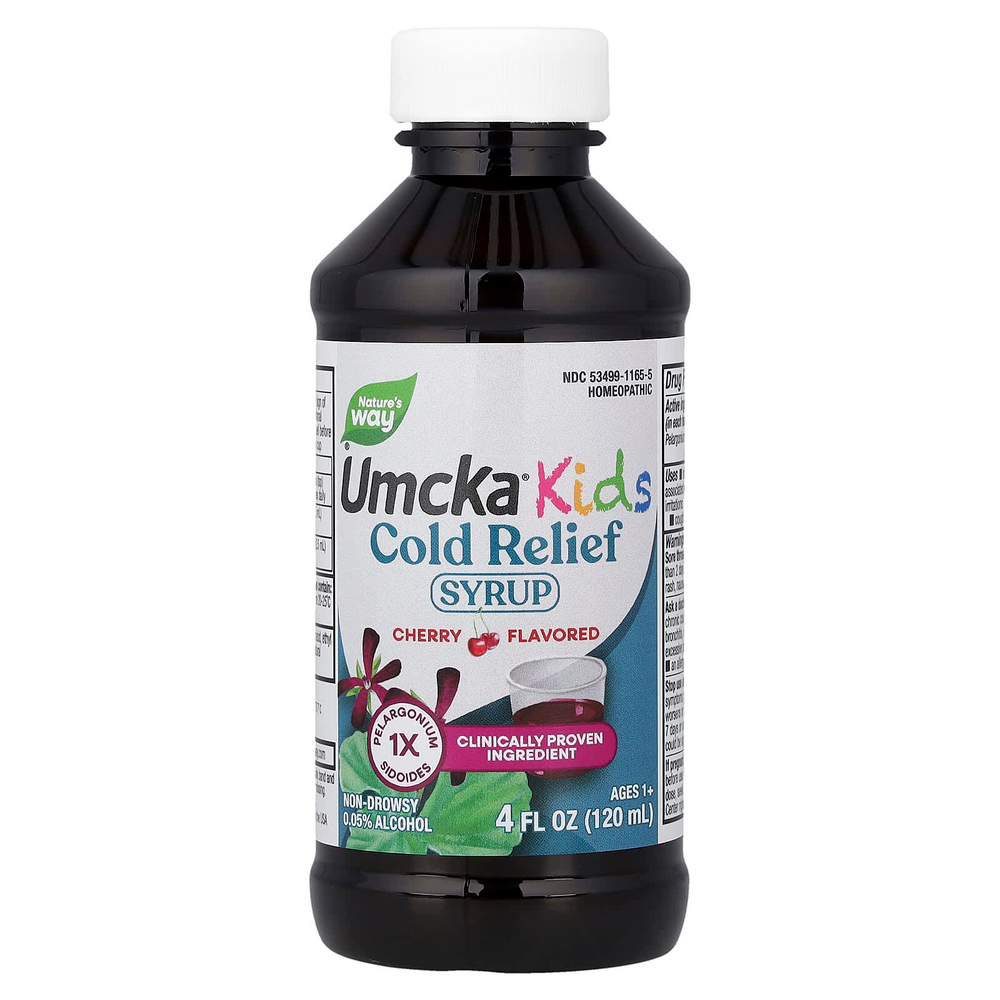 Nature's Way, Umcka, детский сироп от простуды, от 1 года, с вишневым вкусом, 120 мл (4 жидк. унции)