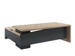 Стол правый 2200х2000х750 с опорной тумбой и блоком розеток T-22R.1000-02