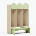 Детский шкаф Свейн 3С открытый со скамьей серия СКАНДИК