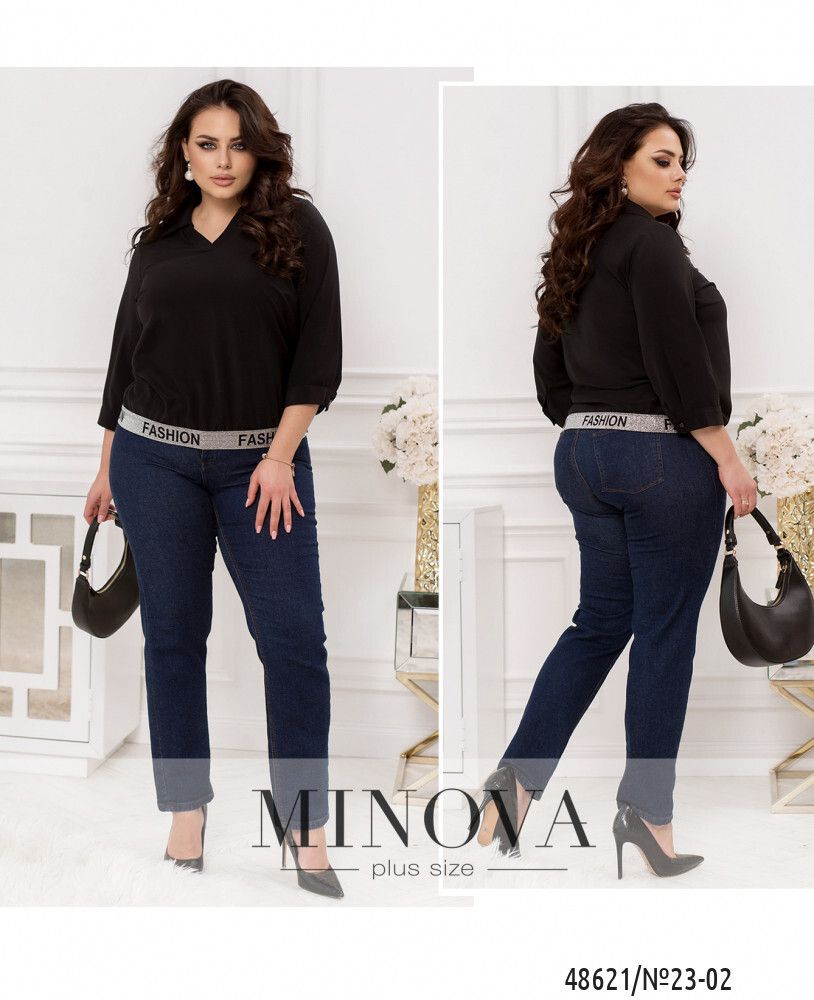 Блуза 23-02-Черный Minova