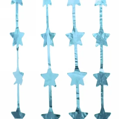 Занавес фольгированный «Звёзды» ш1м, в1.9м (глянец), голубой