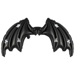 Шар Фольгированный Крылья со звездами (Черный)