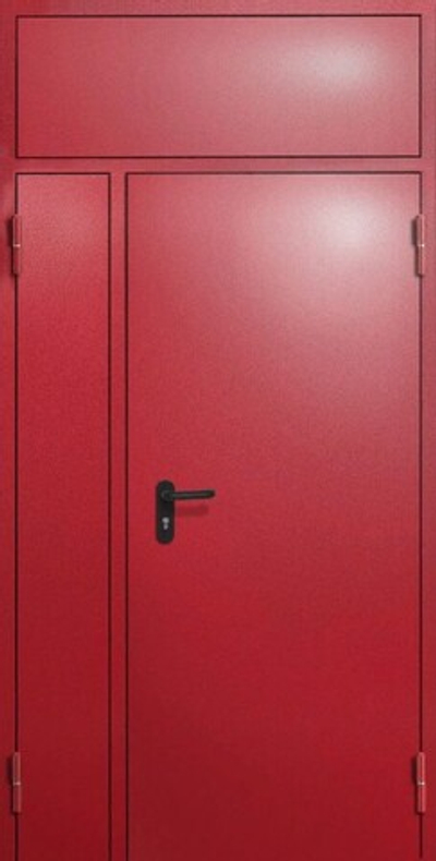 Противопожарная дверь полуторная с верхней и боковой фрамугой - 1248