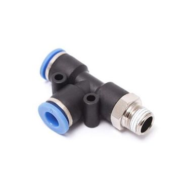 Фитинг Т-образный для пластиковых трубок 10мм с наружной резьбой 3/8'' Partner SPD10-03