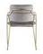 Стул Polin, светло-серый велюр с золотыми ножками