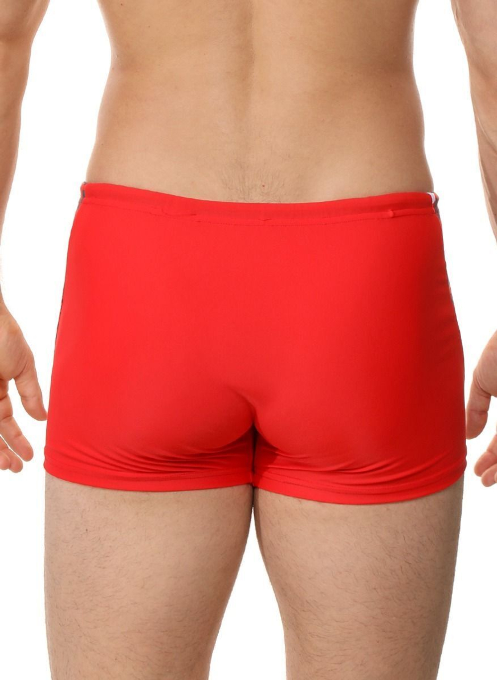 Мужские плавки-боксеры с оригинальной брендированной вставкой (Размер: XL) (Цвет: серый)