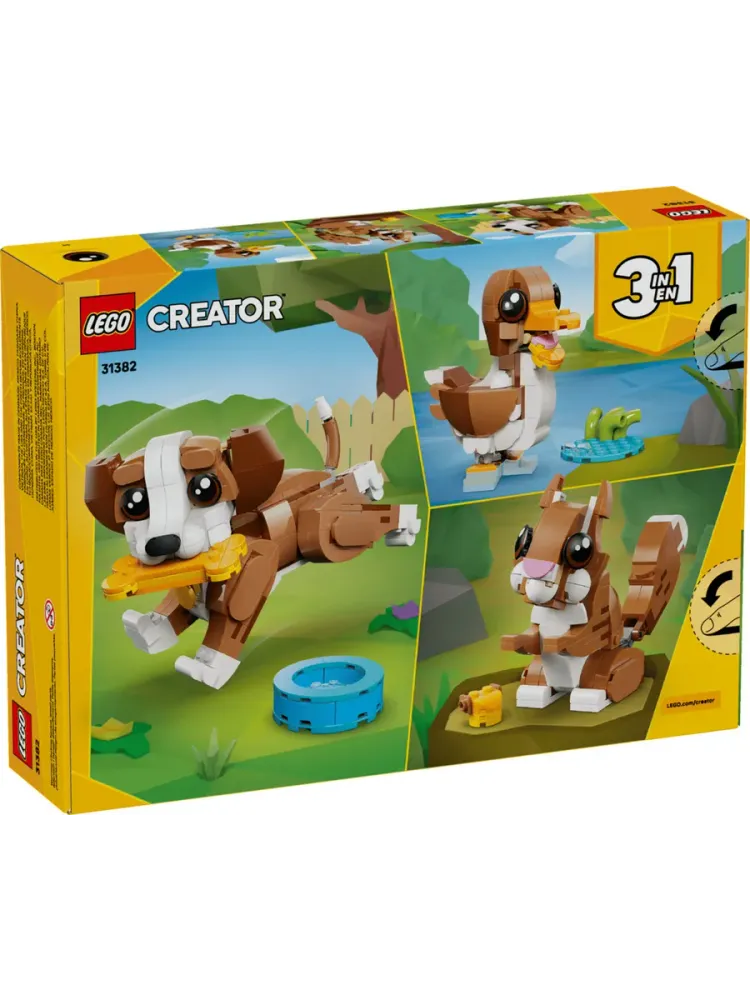 Конструктор Creator 31382 Милые животные: игривый щенок 3в1