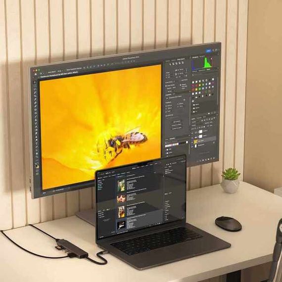 Адаптер Satechi 7-in-1 USB-C Slim Multiport Adapter with Ethernet (ST-P7SM) Space Gray