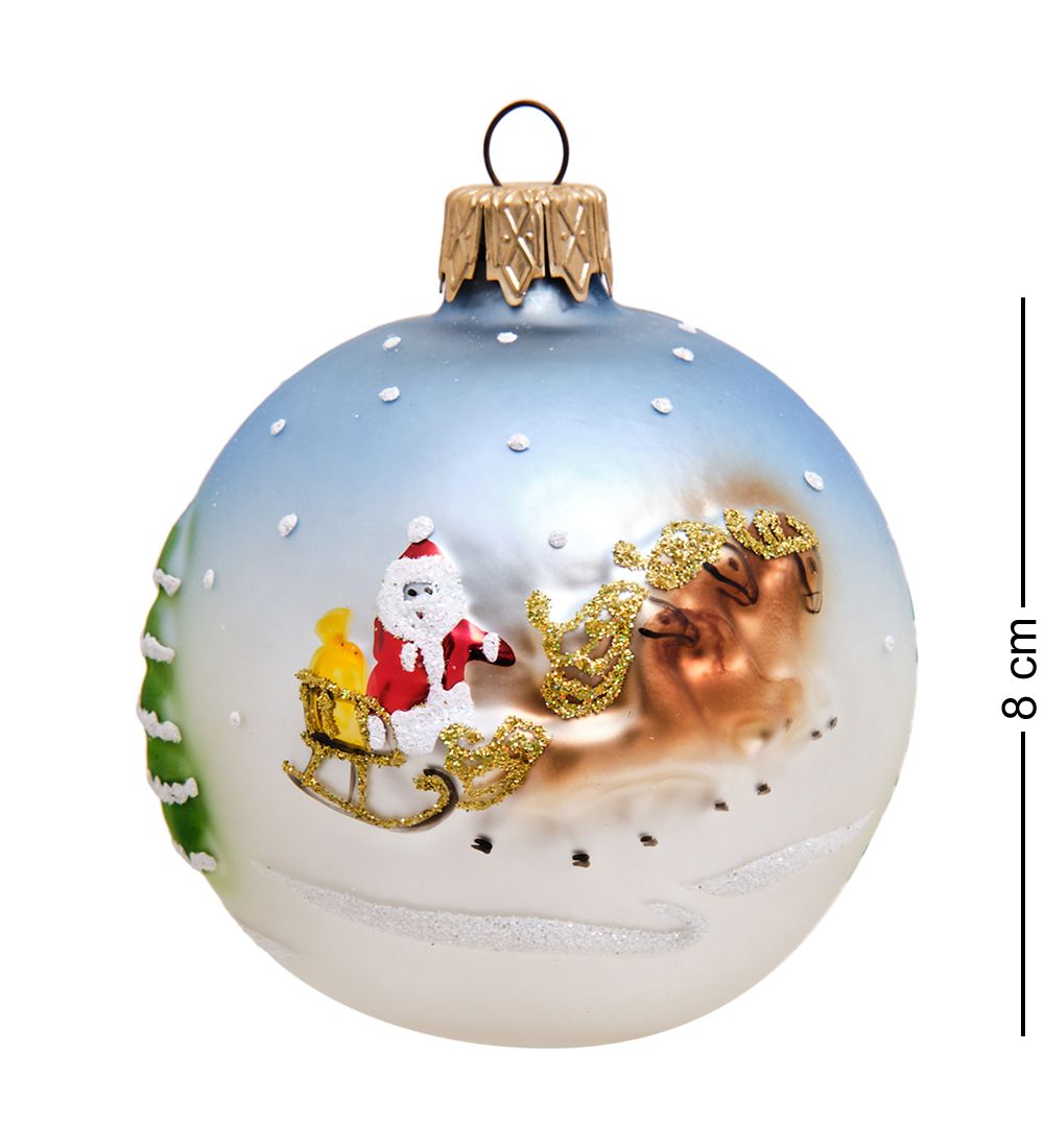 НФШ-1320 Ел. украшение Шар «Тройка» 80 мм