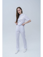 Брюки медицинские женские спецодежда на резинке TZ315-WHT