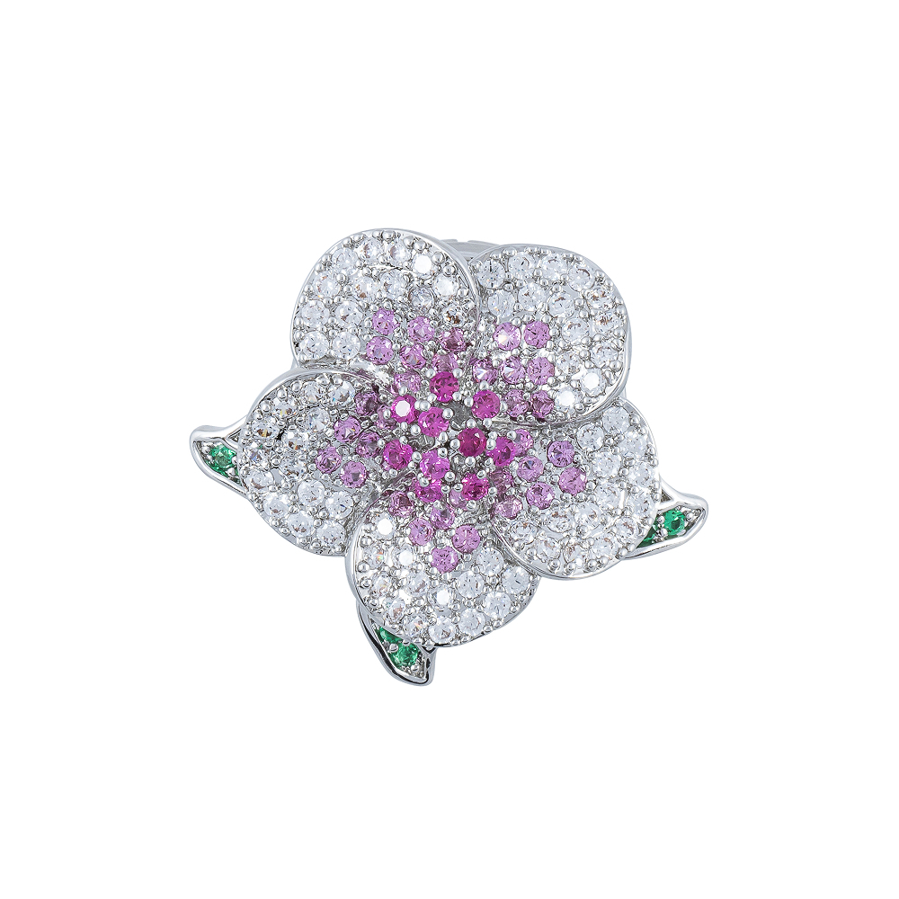 Брошь Shadore Лютик Zircon+магнит XR10596 S