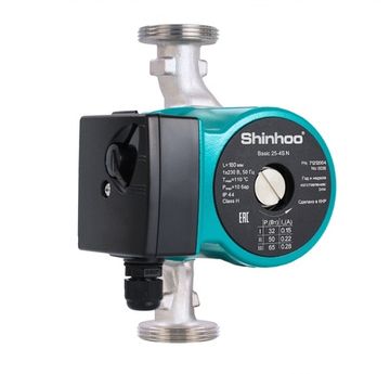 Циркуляционный насос Shinhoo Basic 25-6S N 180 нерж. сталь, без гаек (71212005)