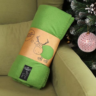 Плед 1.5-сп, 130х170 см, флис, 100%пэ, Silvano, зел, AI-0104009