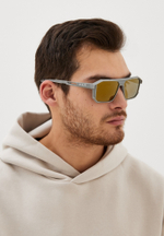 Спортивные очки HILX Juggernaut / Matt Solid Grey / Gold Polarized Lens