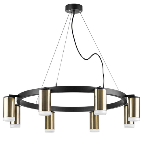 LR0183180 Люстра RULLO 8х50W GU10 ЧЕРНЫЙ/БРОНЗА (571018+214431-8+202430-8)