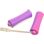Бигуди пластмассовые-коклюшки 6шт, d=25мм (фиолетовый-фуксия)