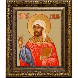 Дамиан Аравийский, Киликийский, бессребреник, мученик. Икона на холсте.