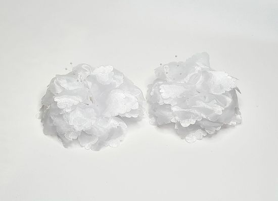 Большие школьные банты из множества лепестков и лучей из бусинок, на резинке, 2 шт.