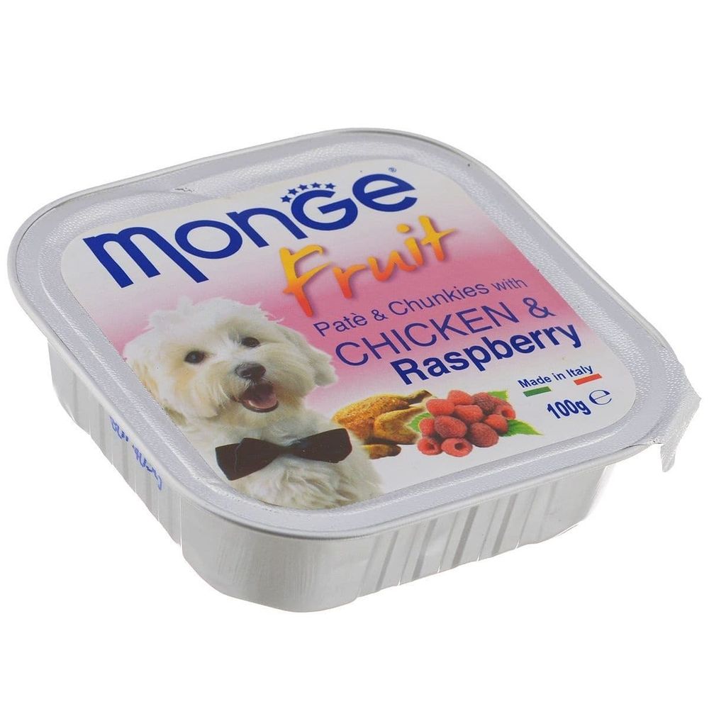 Monge Dog Fruit консервы для собак курица с малиной 100 г