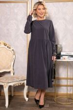 Платье из вельвета Андреа (графит) П14801-25М LT Collection