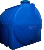 Ёмкость пластиковая пищевая АКПОЛ 5000 л. горизонтальная (170x182x202см;150кг;синий) - арт.555032