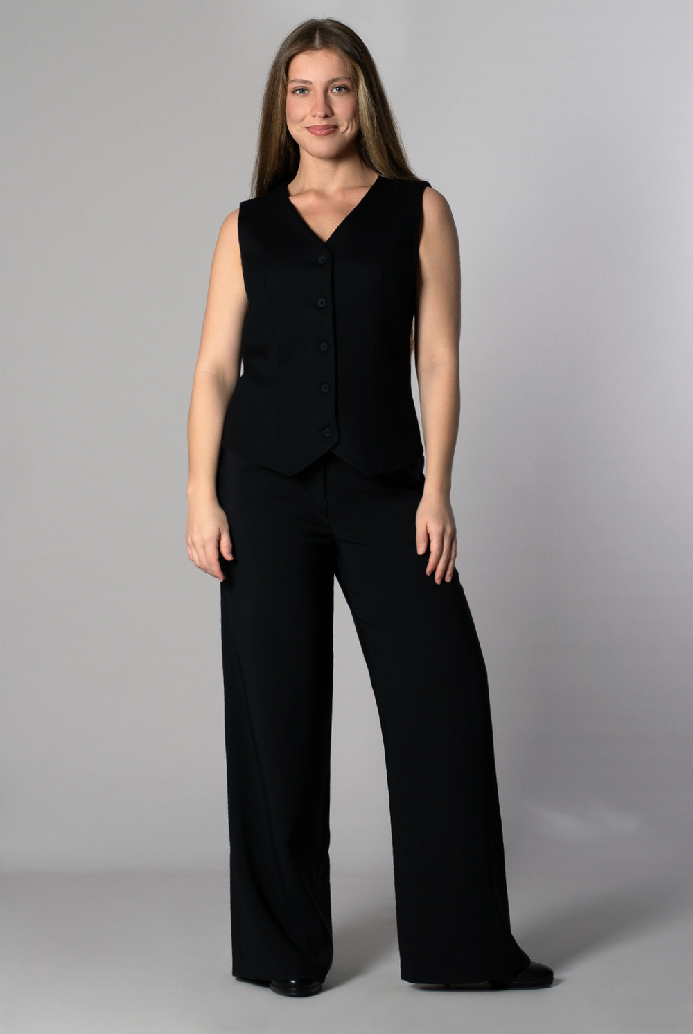 Жилет женский 4142АП, черный #234Чб064142АП