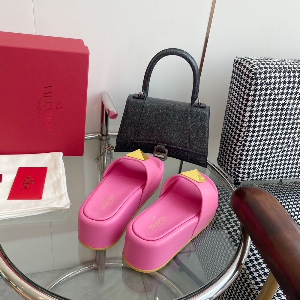 Valentino Roman Stud Slide Sandal