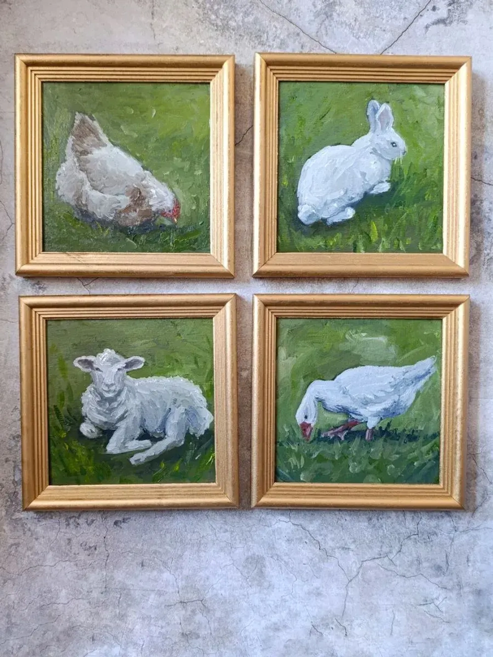 Картина маслом в рамке