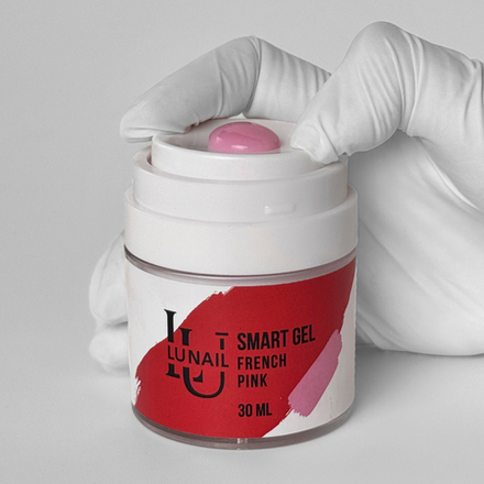 "SMART GEL" Lunail. Трёхфазный гель для моделирования - FRENCH PINK (30 мл) ПОМПА