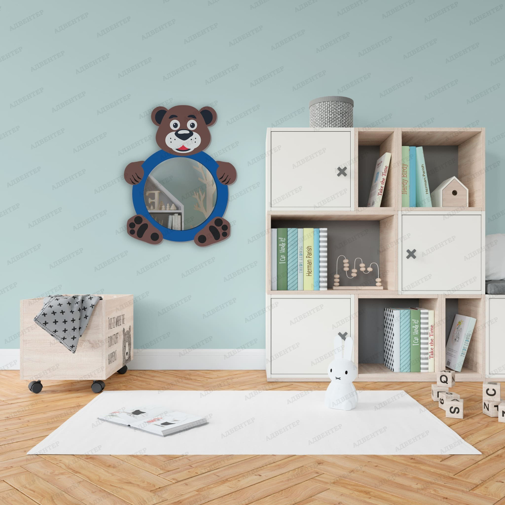 Зеркало фигурное Медвежонок М48