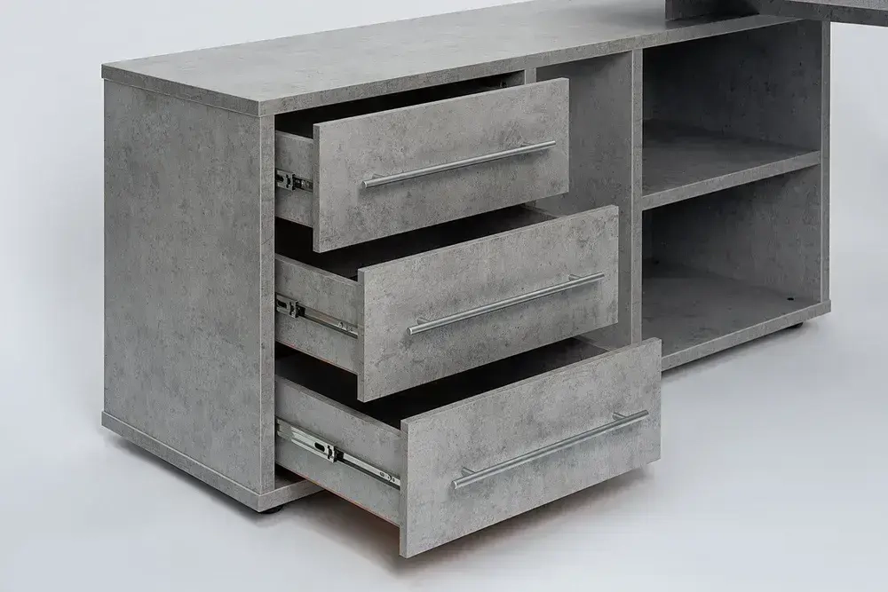 ЛДСП Мебельная деталь 880*440 мм цвет Бетон 16 мм