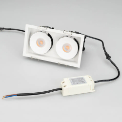 Светильник CL-SIMPLE-S148x80-2x9W Day4000 (WH, 45 deg) (Arlight, IP20 Металл, 3 года) 028150