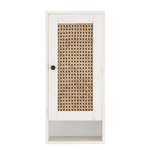 Шкаф навесной Roan 1 дв. с ротангом, белый