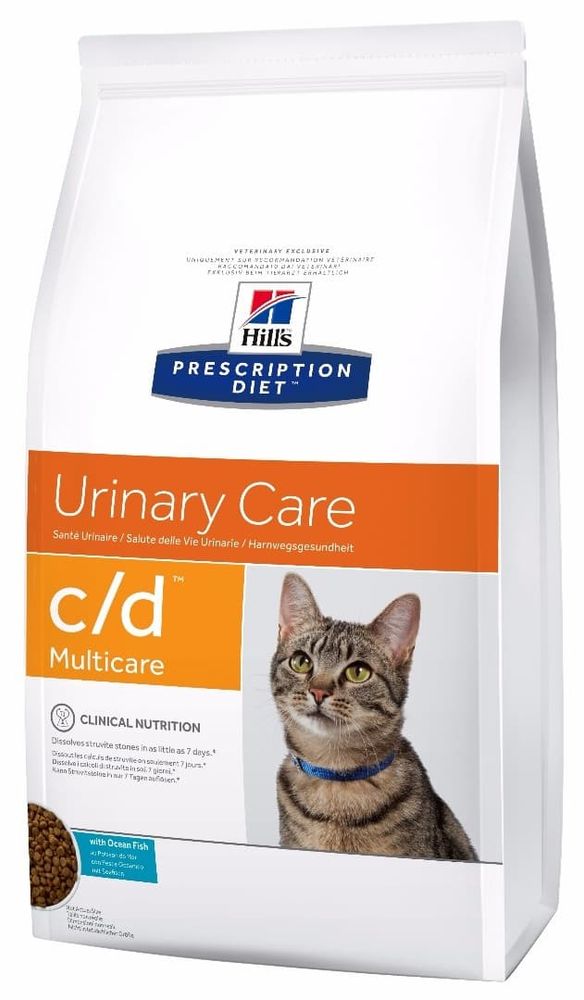 Сухой диетический корм Hill's PD c/d Multicare Urinary Care для кошек с рыбой, Пакет 1,5кг
