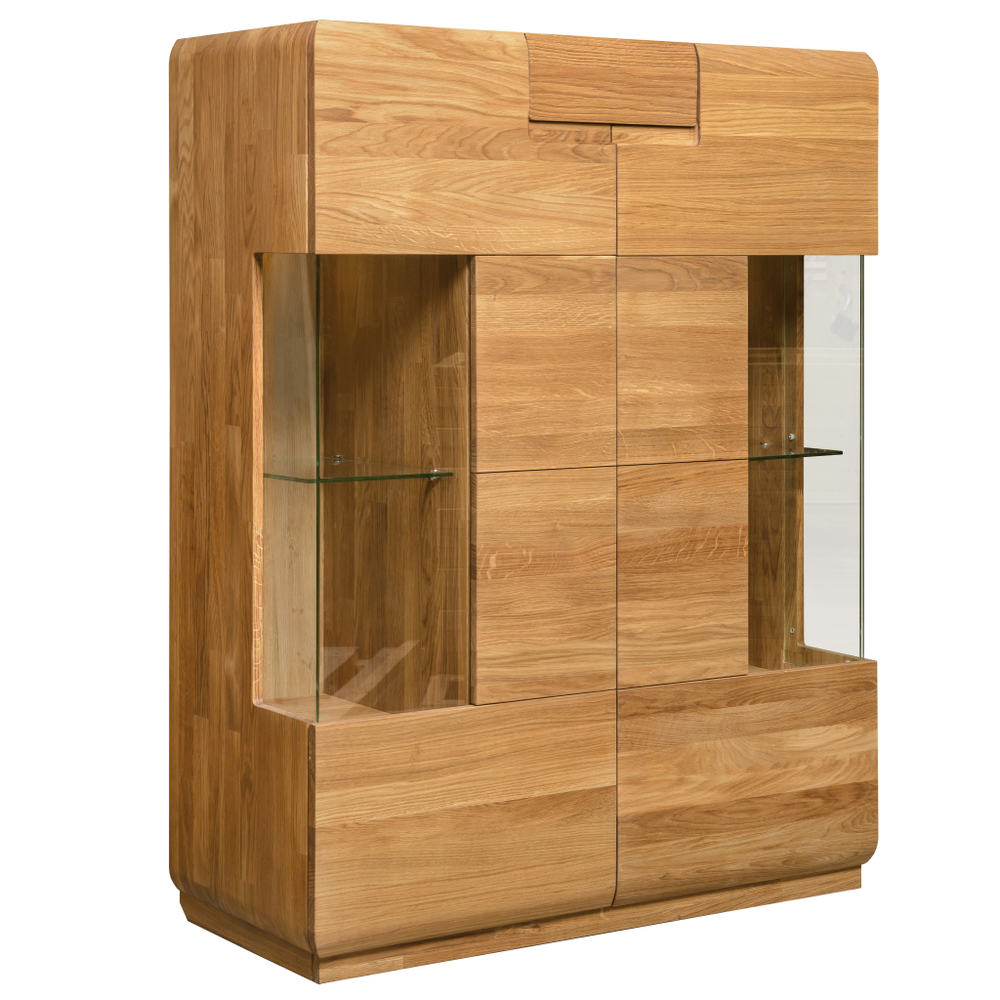 Шкаф с витриной Parma-21 из массива дуба