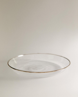 Zara Home тарелка пирожковая из боросиликатного стекла, цвет золотой, 13.5 см