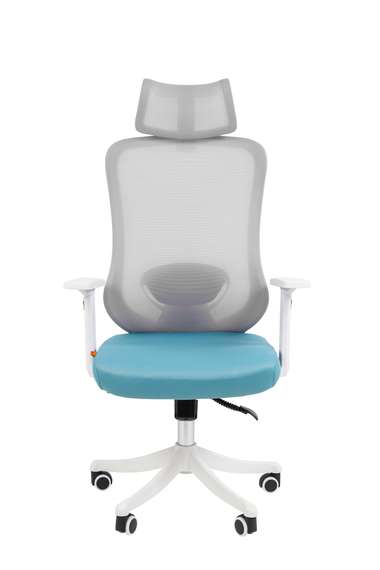 Офисное кресло Chairman CH563 белый пластик, бирюзовый