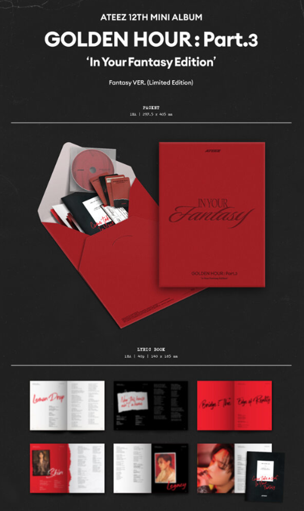 Альбом ATEEZ - [GOLDEN HOUR : Part.3 ‘In Your Fantasy  Edition’] (Limited) + предзаказ SOUNDWAVE