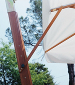 Зонт профессиональный 3х4 м Scolaro Palladio Braccio, имитация ироко, терракотовый