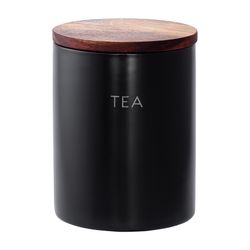 Банка керамическая для хранения чая, 650 мл, черная