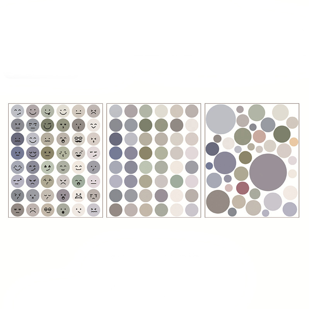 Наклейки смайлы, круги