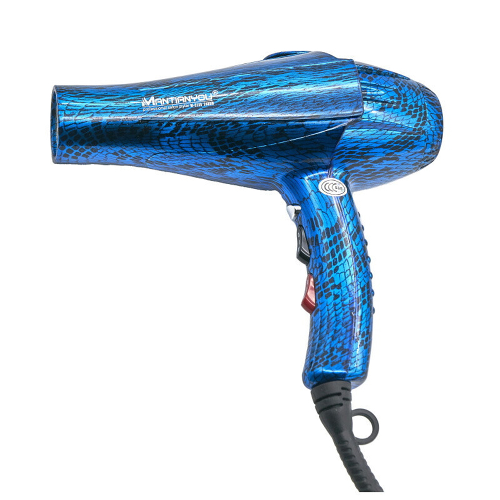 Профессиональный фен для волос Mantainyou M-8189 Python Skin Blue