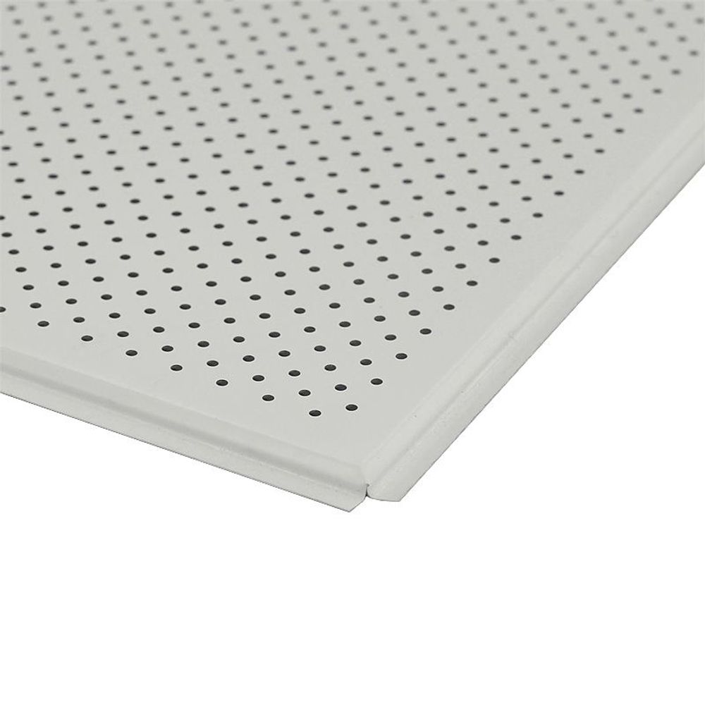 Потолок кассетный Албес AP600A6 перфорированный 600х600 мм белый матовый