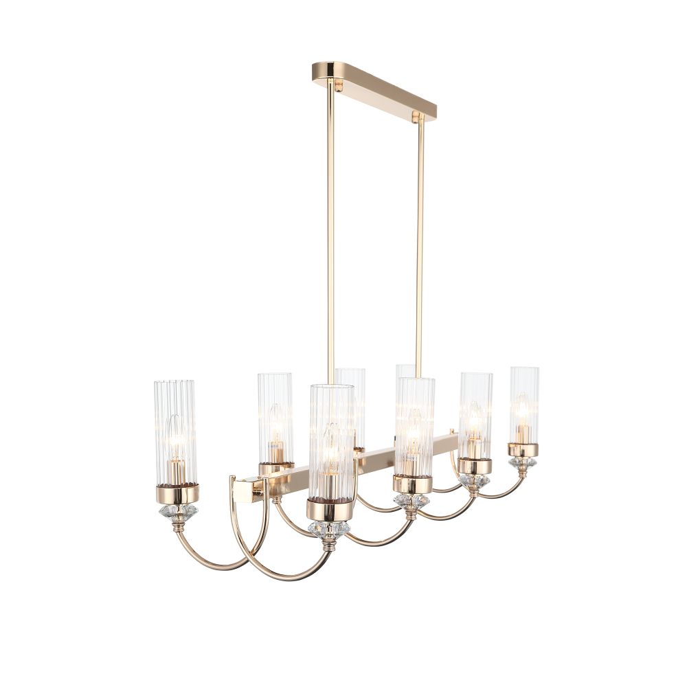 SL1402.223.08 Люстра подвесная ST-Luce Латунь/Прозрачный E14*8 40W ЭЛЕГРА