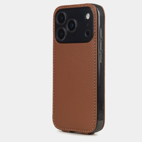 Чехол для iPhone 17 Pro - кожа теленка, карамель