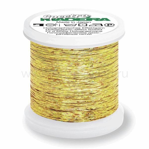 Нитки вышивальные голографические Madeira Spectra 100 м, цв. 525, 9843, 5 катушек